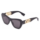 Fendi - Fendi O’Lock - Occhiali da Sole a Farfalla - Nero - Occhiali da Sole - Fendi Eyewear