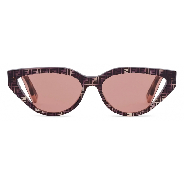 Fendi sale Sunglasses 52MM Pink & Brown Cat Eye