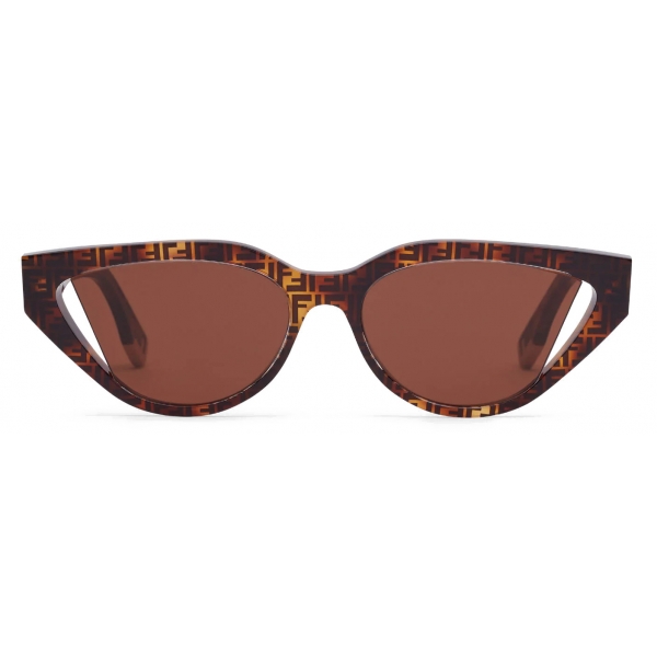 Fendi - Fendi Way - Cat-Eye Sunglasses - Havana Gray Pink - Sunglasses - Fendi Eyewear