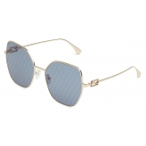 Fendi - Fendi Baguette - Occhiali da Sole Cat-Eye Oversize - Oro Grigio - Occhiali da Sole - Fendi Eyewear