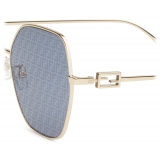Fendi - Fendi Baguette - Occhiali da Sole Cat-Eye Oversize - Oro Grigio - Occhiali da Sole - Fendi Eyewear