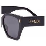 Fendi - Fendi Bold - Occhiali da Sole Squadrati - Nero - Occhiali da Sole - Fendi Eyewear