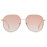 Fendi - FF - Oversize Round Sunglasses - Pink - Sunglasses - Fendi Eyewear