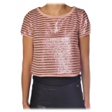 Liu Jo - T-Shirt con Paillettes - Rosa - Top - Made in Italy - Luxury Exclusive Collection