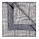Viola Milano - Double Face Herringbone 100% Cashmere Pocket Square - Grey Mix - Handmade in Italy - Luxury Exclusive Collection