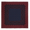 Viola Milano - Paisley Archive Printed Silk Pocket Square - Red/Sea - Handmade in Italy - Luxury Exclusive Collection