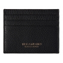 Viola Milano - Grain Leather Credit Card Holder - Black - Handmade in Italy - Luxury Exclusive Collection