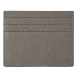 Viola Milano - Grain Leather Credit Card Holder - Grey - Handmade in Italy - Luxury Exclusive Collection
