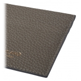 Viola Milano - Grain Leather Credit Card Holder - Grey - Handmade in Italy - Luxury Exclusive Collection