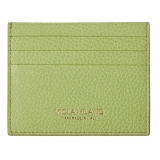 Viola Milano - Grain Leather Credit Card Holder - Lime - Handmade in Italy - Luxury Exclusive Collection