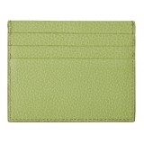 Viola Milano - Grain Leather Credit Card Holder - Lime - Handmade in Italy - Luxury Exclusive Collection