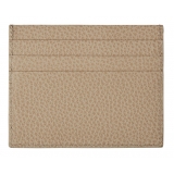 Viola Milano - Grain Leather Credit Card Holder - Sand - Handmade in Italy - Luxury Exclusive Collection