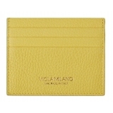 Viola Milano - Grain Leather Credit Card Holder - Yellow - Handmade in Italy - Luxury Exclusive Collection