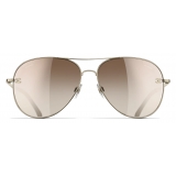 Chanel - Pilot Sunglasses - Gold Brown - Chanel Eyewear