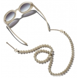 Chanel - Round Sunglasses - Dark Beige Gold Gray - Chanel Eyewear