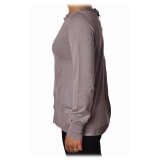 Liu Jo - Sweater with Back Opening Detail - Grey - Knitwear - Made in Italy - Luxury Exclusive Collection