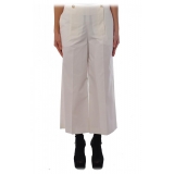 Liu Jo - Liu Jo - Bell Leg Pant with Jewel Buttons - White - Trousers - Made in Italy - Luxury Exclusive Collection