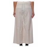 Liu Jo - Liu Jo - Bell Leg Pant with Jewel Buttons - White - Trousers - Made in Italy - Luxury Exclusive Collection