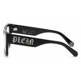 Philipp Plein - Square Optical Frame Square Hexagonal Sunglasses - Black Silver - Sunglasses
