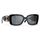 Chanel - Rectangular Sunglasses - Black Gray - Chanel Eyewear