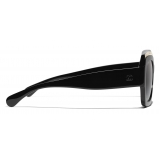 Chanel - Square Sunglasses - Black Gold Gray Gradient - Chanel Eyewear