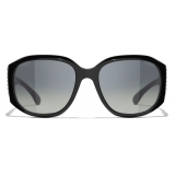 Chanel - Occhiali da Sole Quadrati - Nero Grigio Sfumate - Chanel Eyewear