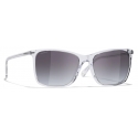 Chanel - Occhiali da Sole Quadrati - Trasparente Grigio Sfumate - Chanel Eyewear