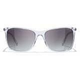 Chanel - Occhiali da Sole Quadrati - Trasparente Grigio Sfumate - Chanel Eyewear