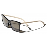 Chanel - Occhiali da Sole Quadrati - Nero Beige Marrone - Chanel Eyewear