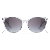 Chanel - Pantos Sunglasses - Transparent Gray Gradient - Chanel Eyewear