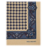 Viola Milano - Luxury Archive Printed Silk Pocket Square - Yellow Floral - Handmade in Italy - Luxury Exclusive Collection