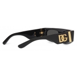 Dolce & Gabbana - DG Crossed Sunglasses - Black Dark Grey - Dolce & Gabbana Eyewear