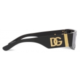 Dolce & Gabbana - DG Crossed Sunglasses - Black Dark Grey - Dolce & Gabbana Eyewear