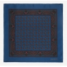 Viola Milano - Paisley Archive Printed Silk Pocket Square - Blue - Handmade in Italy - Luxury Exclusive Collection