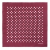 Viola Milano - Fazzoletto da Taschino in Seta a Pois - Vino/Bianco - Handmade in Italy - Luxury Exclusive Collection