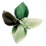 Viola Milano - Pochette in Seta Tinta Unita Stampata - Sfumate Verde - Handmade in Italy - Luxury Exclusive Collection