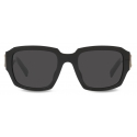 Dolce & Gabbana - Placchetta Sunglasses - Black Dark Grey - Dolce & Gabbana Eyewear