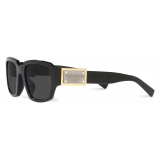 Dolce & Gabbana - Placchetta Sunglasses - Black Dark Grey - Dolce & Gabbana Eyewear