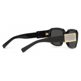 Dolce & Gabbana - Occhiale da Sole Placchetta - Nero Grigio Scuro - Dolce & Gabbana Eyewear