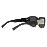 Dolce & Gabbana - Placchetta Sunglasses - Black Dark Grey - Dolce & Gabbana Eyewear