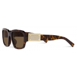 Dolce & Gabbana - Placchetta Sunglasses - Havana Dark Brown - Dolce & Gabbana Eyewear