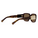 Dolce & Gabbana - Placchetta Sunglasses - Havana Dark Brown - Dolce & Gabbana Eyewear