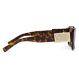 Dolce & Gabbana - Placchetta Sunglasses - Havana Dark Brown - Dolce & Gabbana Eyewear