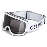 Céline - Maschera da Sci Celine in Plastica con Borchie in Metallo - Bianco - Occhiali da Sole - Céline Eyewear