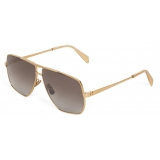 Céline - Metal Frame 25 Sunglasses in Metal with Leather - Gold Gradient Brown - Sunglasses - Céline Eyewear