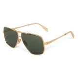 Céline - Metal Frame 24 Sunglasses in Metal - Gold Green - Sunglasses - Céline Eyewear