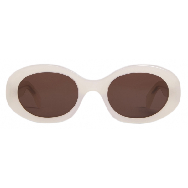 サングラス (W) Celine Triomphe 01 Sunglasses in Acetate White CELINE Triomphe 01 Sunglasses in Acetate White - POIZON