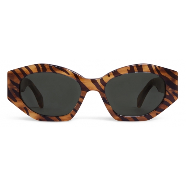 Céline - Triomphe 08 Sunglasses in Acetate - Tiger - Sunglasses - Céline Eyewear