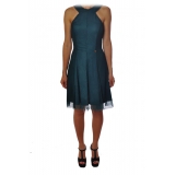 Liu Jo - Dress with Lace and Tulle - Petroleum Green - Dress - Made in Italy - Luxury Exclusive Collection