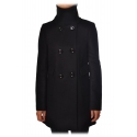 Liu Jo - Wool Double-Breasted Coat - Black - Jacket - Made in Italy - Luxury Exclusive Collection